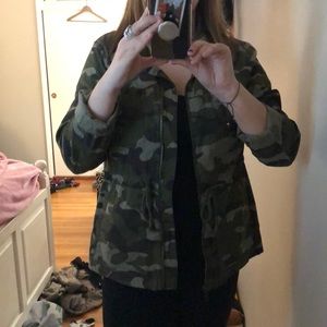 Army print canvas jacket